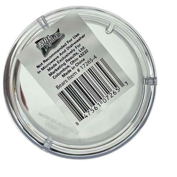 NFL Chicago Bears Sports Fan Tall Plastic Tumbler Cup 6” Blue Orange Logo, NEW - Picture 3 of 7